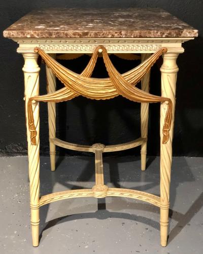 Pair of Dorothy Draper Console Sofa or End Tables Parcel Gilt