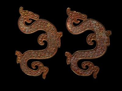 Pair of Dragon Plaque Pendant