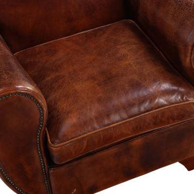 Pair of Dutch Art Deco Leather Club Chairs 20th Century