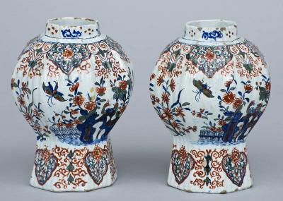 Pair of Dutch Delft Vases 17th Century