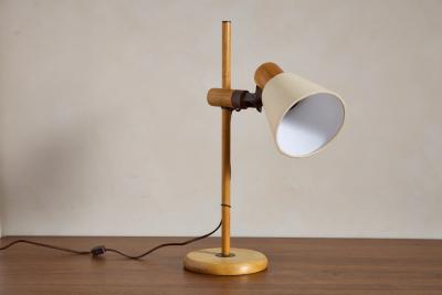Pair of Dutch Pine Adjustable Table Lamps