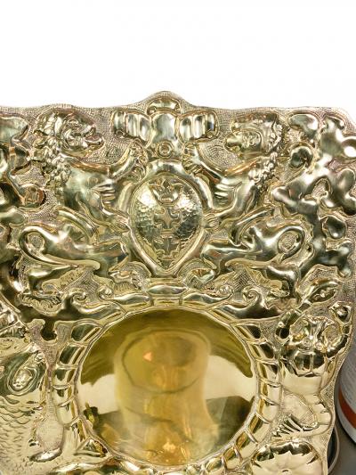 Pair of Dutch Pressed Brass Wall Lights