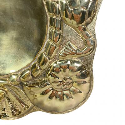 Pair of Dutch Pressed Brass Wall Lights