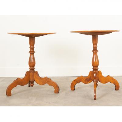 Pair of Dutch Satinwood Oval Tables