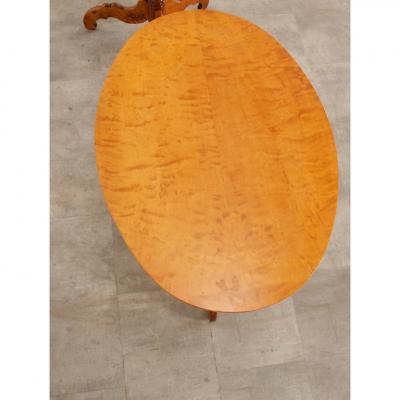 Pair of Dutch Satinwood Oval Tables