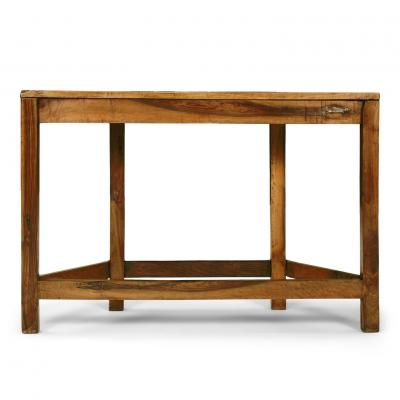 Pair of Early 18th Century Blond Walnut Demilune Tables