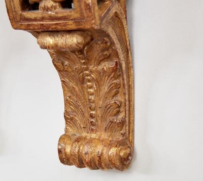 Pair of Early 18th c Carved and Gilded Regence Wall Brackets