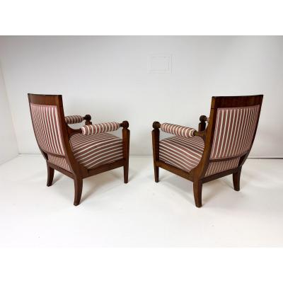 Pair of Early 19th Century Empire Armchairs