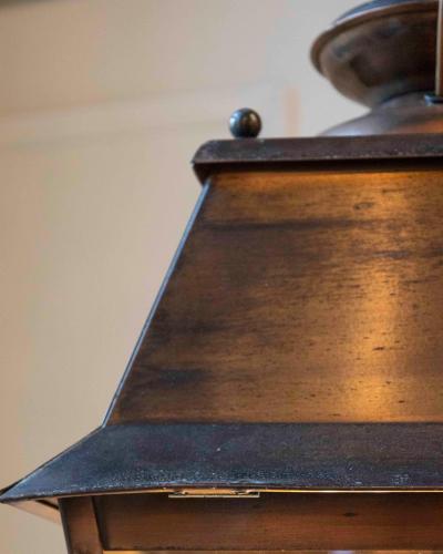 Pair of Early 20th Century French Copper Hanging Lanterns