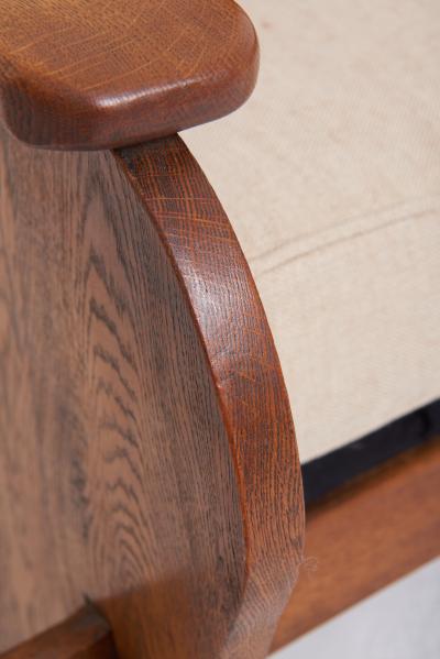 Pair of Early 20th Century Oak Armchairs