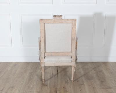 Pair of Early 20th Century Swedish Gustavian Style Carved Armchairs