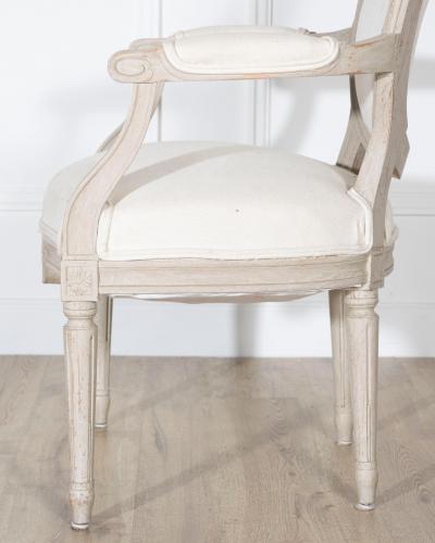 Pair of Early 20th Century Swedish Gustavian Style Oval Back Armchairs