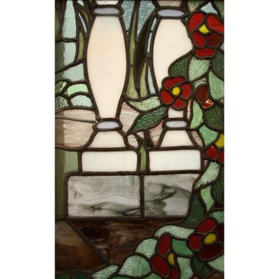 Pair of Early 20th Century stained glass doors