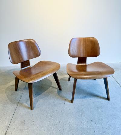 Pair of Early Charles Eames for Herman Miller LCW Lounge Chairs