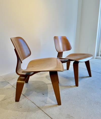 Pair of Early Charles Eames for Herman Miller LCW Lounge Chairs