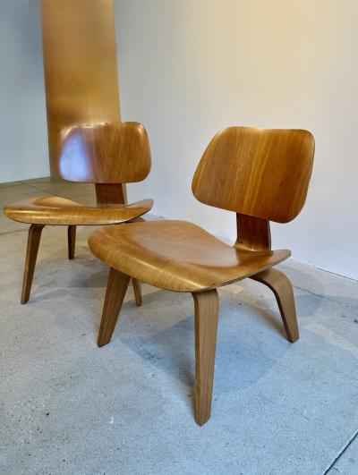 Pair of Early Charles Eames for Herman Miller LCW Lounge Chairs