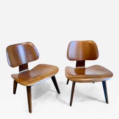 Pair of Early Charles Eames for Herman Miller LCW Lounge Chairs