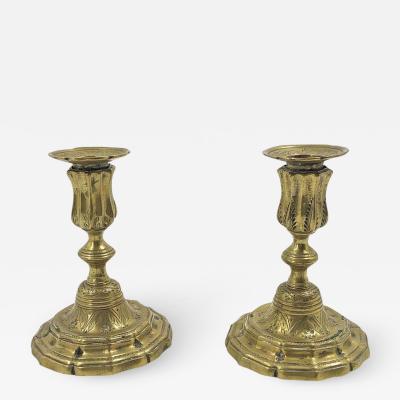 Pair of Early French Candlesticks