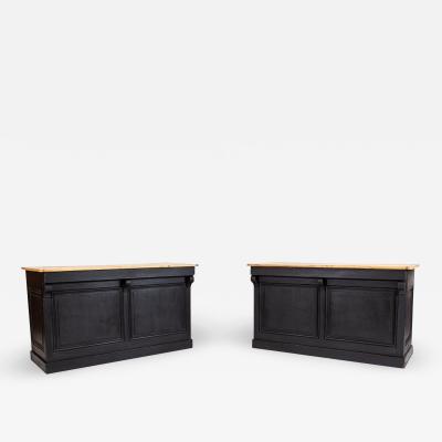 Pair of Ebonised Fruitwood Parisian Boulangerie Counters