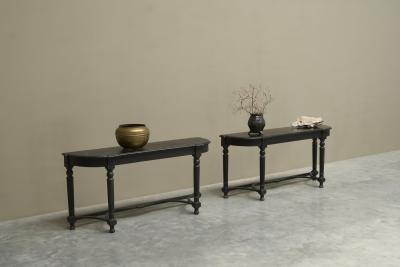 Pair of Ebonized Console Tables Early 19th Century