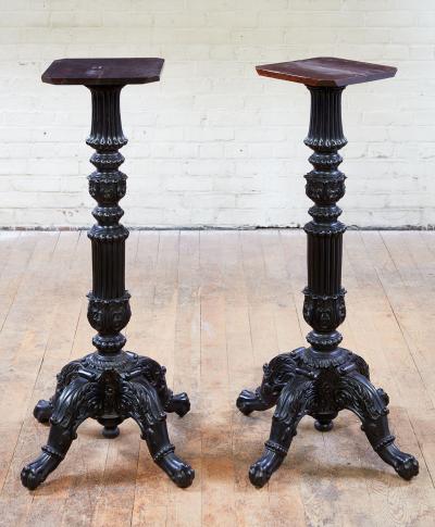 Pair of Ebony Pedestals