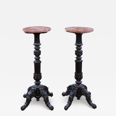 Pair of Ebony Pedestals