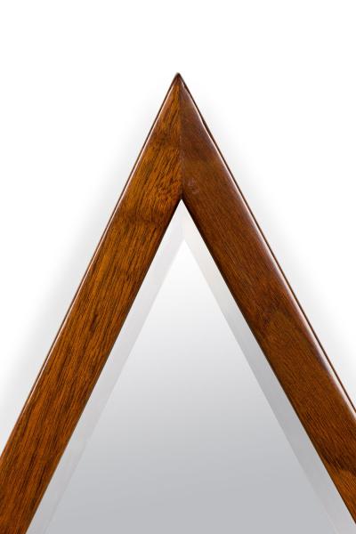 Pair of Edmond Spence American Mid Century Diamond Walnut Framed Mirrors