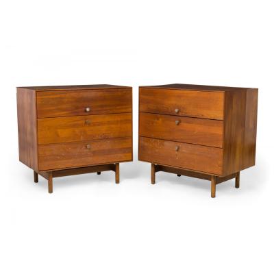 Pair of Edmond Spence for Whitney Furniture Co American Mid Century 3 Drawer Wa