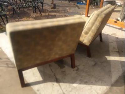 Pair of Edward Wormley Style Modern Slipper Chairs
