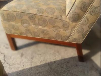 Pair of Edward Wormley Style Modern Slipper Chairs