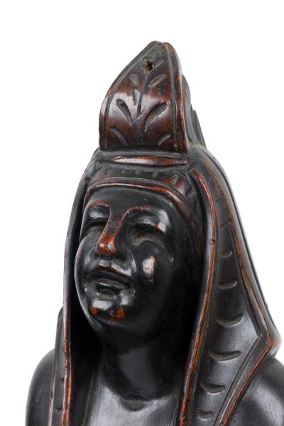 Pair of Egyptian Carved Ebonized Kneeling Figures