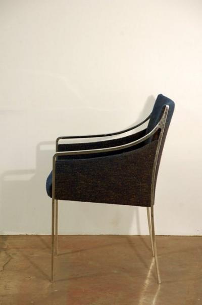 Pair of Elegant 1970s Chrome Armchairs