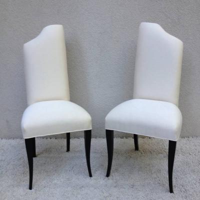 Pair of Elegant Hollywood Regency Side Chairs