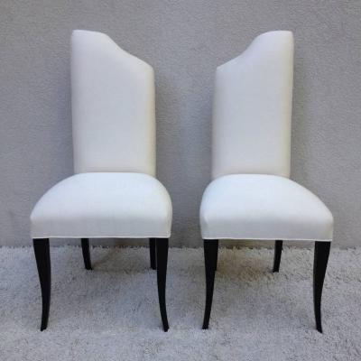 Pair of Elegant Hollywood Regency Side Chairs