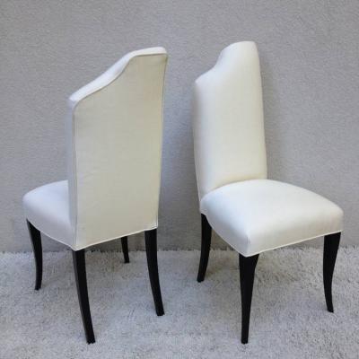 Pair of Elegant Hollywood Regency Side Chairs
