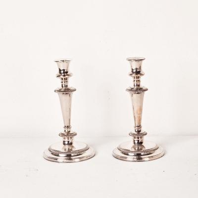 Pair of Ellis Barker Silver Plated Two Arm Candelabra England circa 1920 