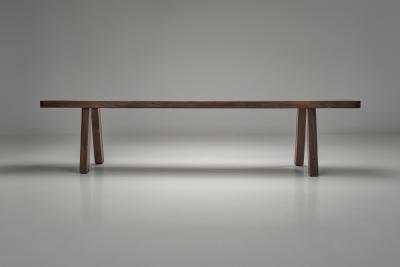 Pair of Elm Wood Benches Europe Mid 20th Century