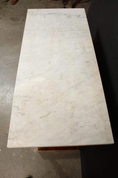 Pair of Empire Marble Top Consoles