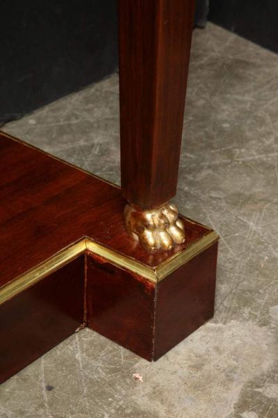 Pair of Empire Marble Top Consoles