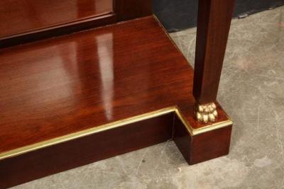 Pair of Empire Marble Top Consoles