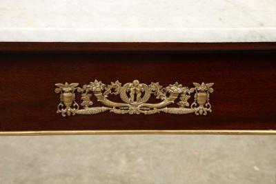 Pair of Empire Marble Top Consoles