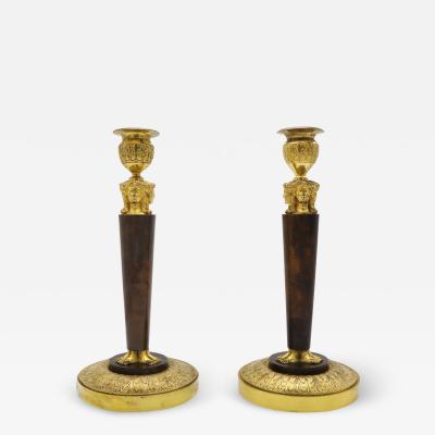 Pair of Empire Retour d Egypt Candlesticks