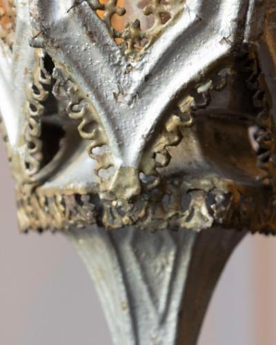 Pair of English 19th Century Painted Iron Gothic Revival Period Lanterns