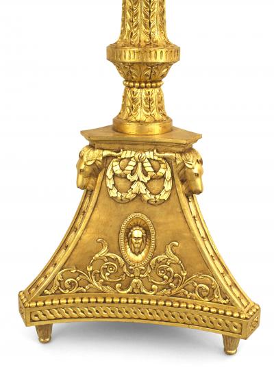 Pair of English Adam Gilt Wood Pedestals