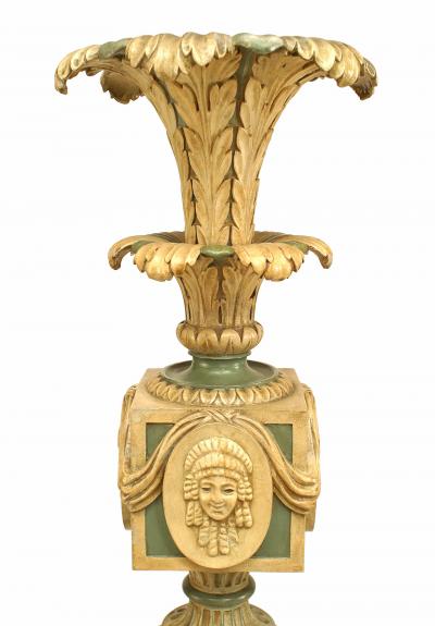 Pair of English Adam Painted Pedestals