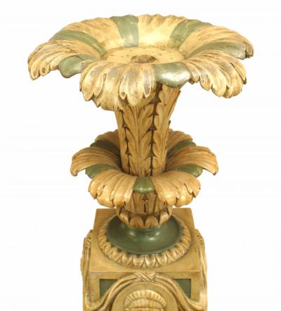 Pair of English Adam Painted Pedestals