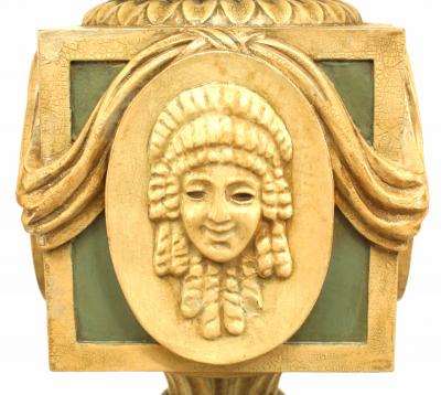 Pair of English Adam Painted Pedestals