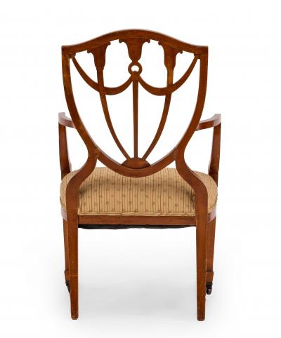 Pair of English Adam Style Shield Back Chairs