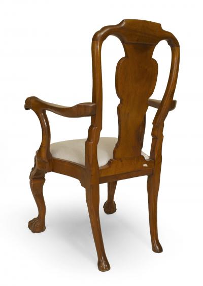 Pair of English Anglo Indian Padouk Arm Chairs
