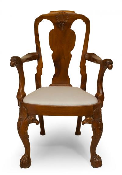 Pair of English Anglo Indian Padouk Armchairs